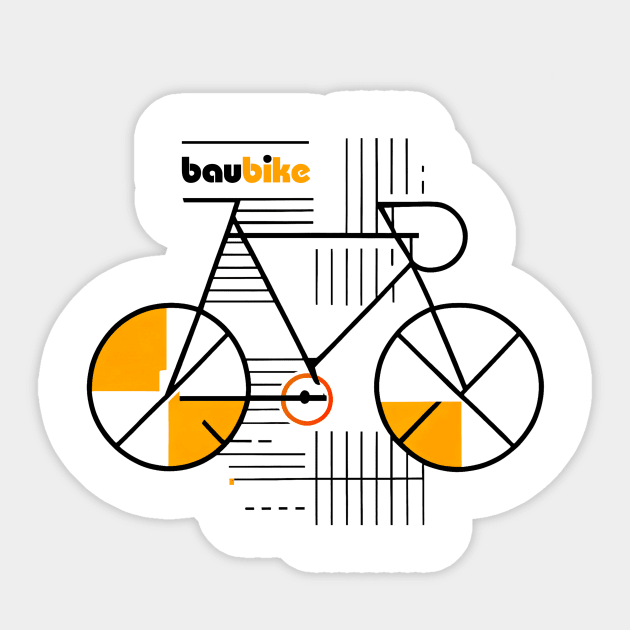 Bauhaus Bike Design for a Lover of Contemporary Art and Sport Sticker by KOTOdesign